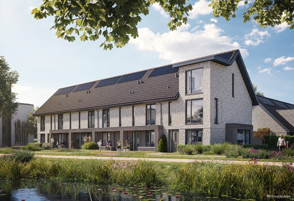 Middenwoning met veranda aan de voorzijde gelegen op het Zuiden! 